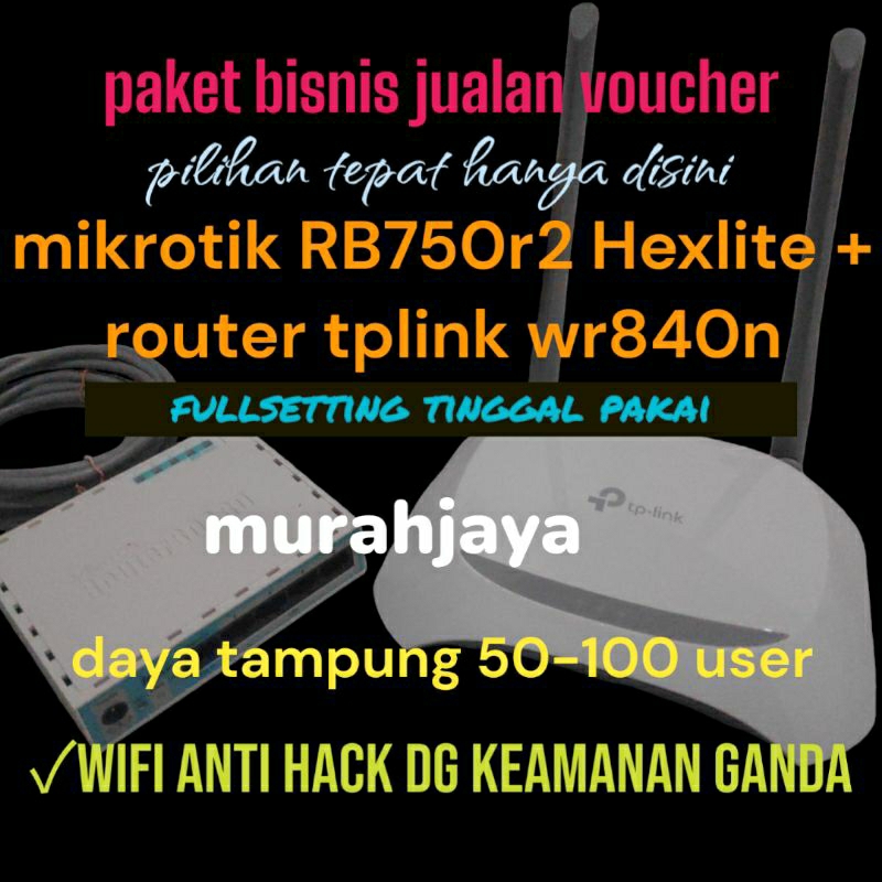promo alat wifi voucher mikrotik rb750r2 + akses poin