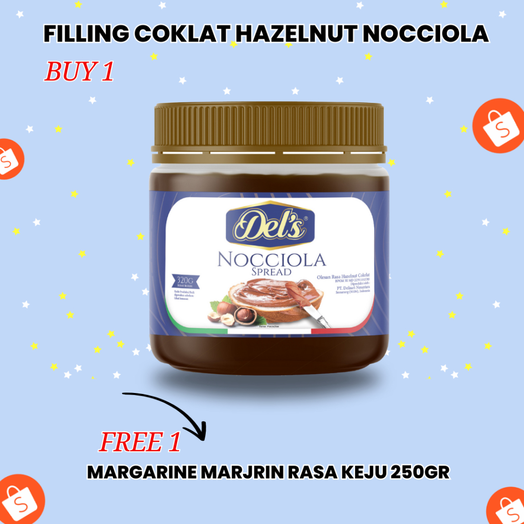 

Bonus margarine marjrin 250gr setiap pembelian nociola coklat hazelnut 320gr