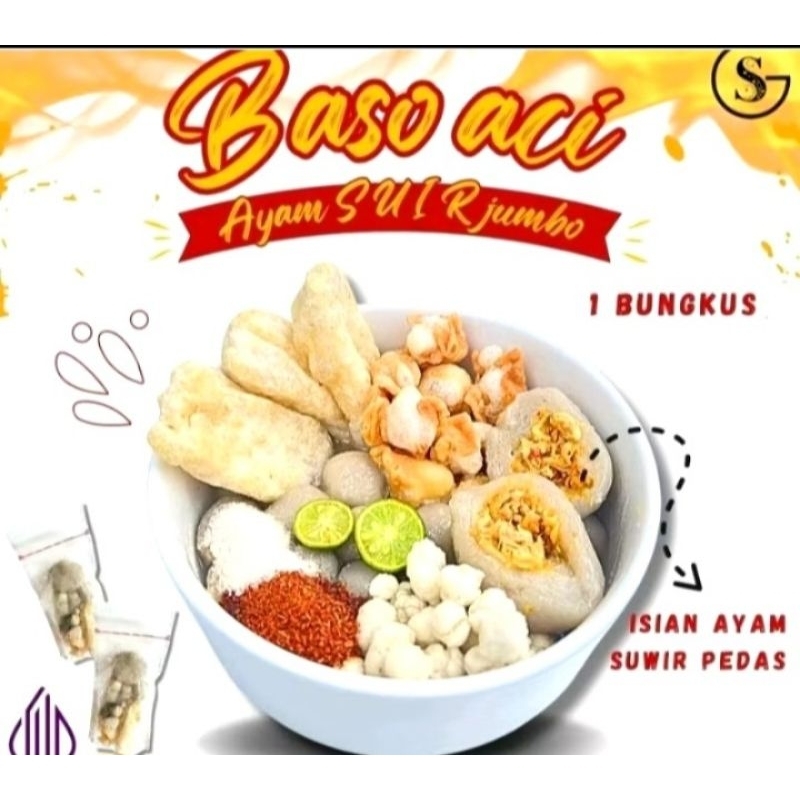 

CILOK ISI AYAM PEDAS KUMPLIT TOPING / BASO ACI AYAM SUIR PEDAS INSTAN