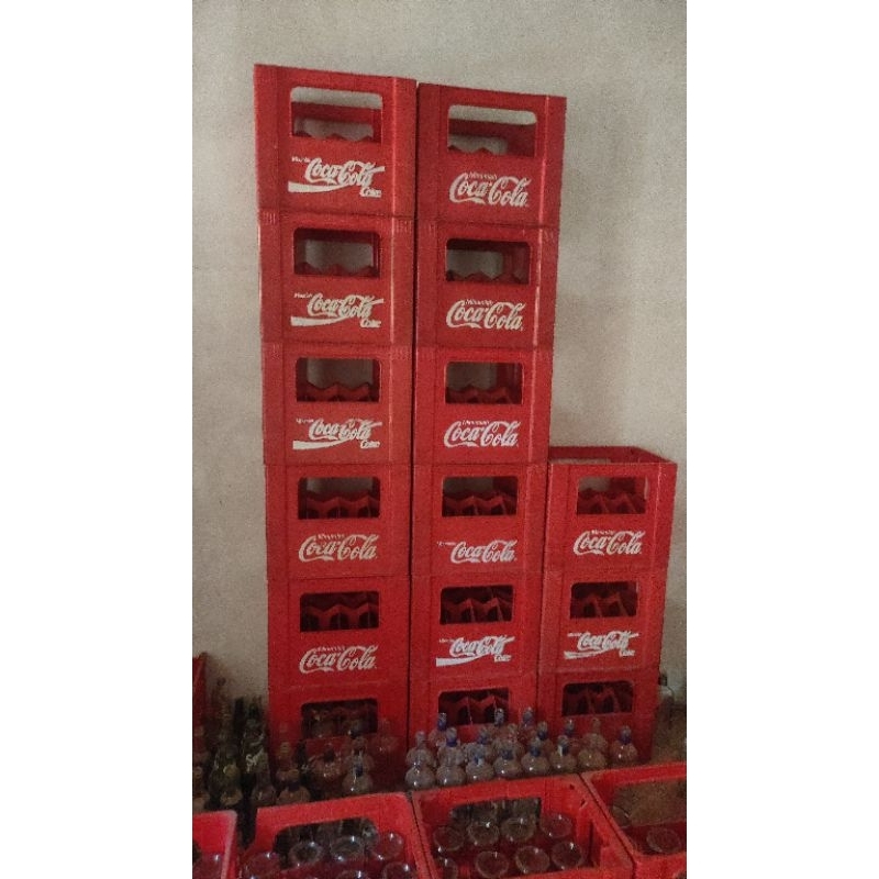 KRAT COCA-COLA BESAR ISI 12 BOTOL MEJA KURSI KRAT ANTIK