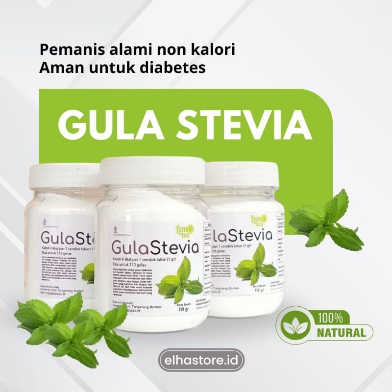 

STEVIA Lemovita Gula Diet Rendah Kalori Pemanis Alami 110 gram