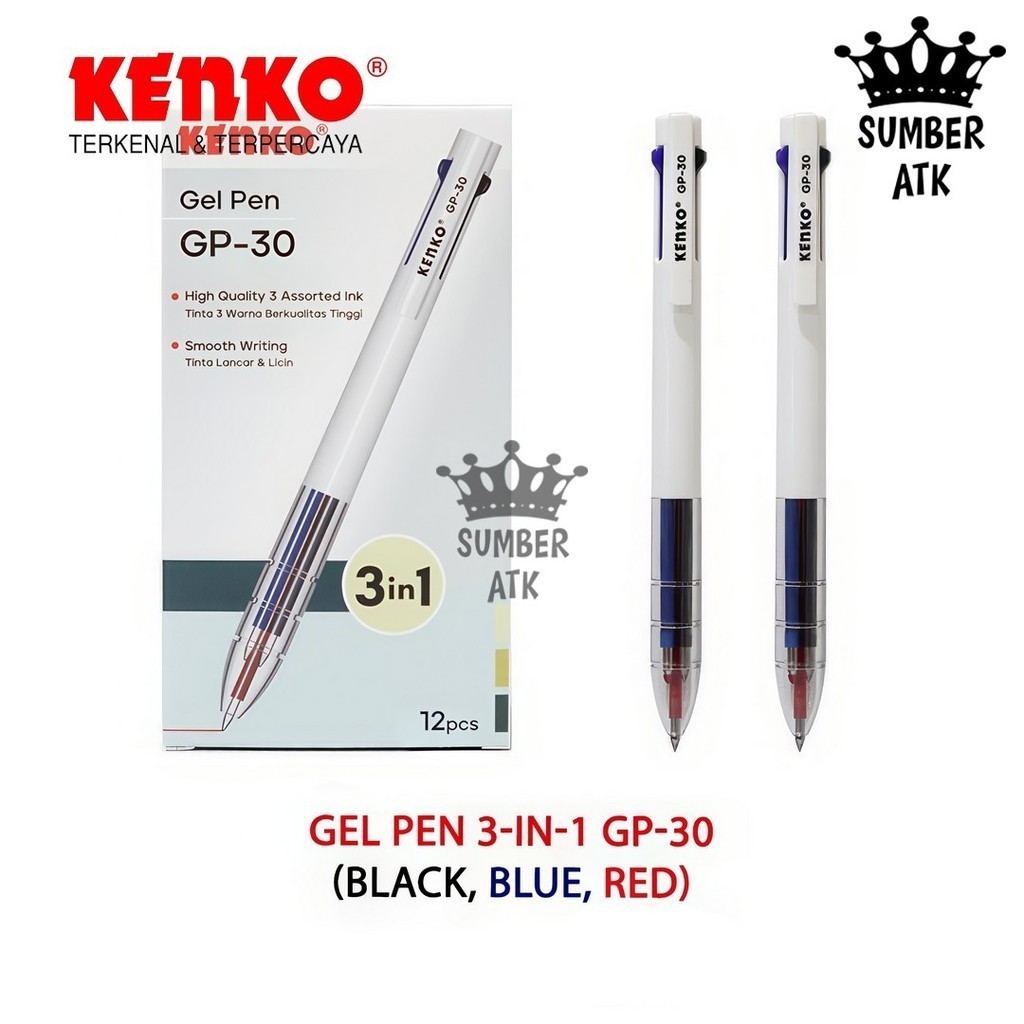 

Gel Pen 3 IN 1 GP-30 Pulpen Pena KENKO