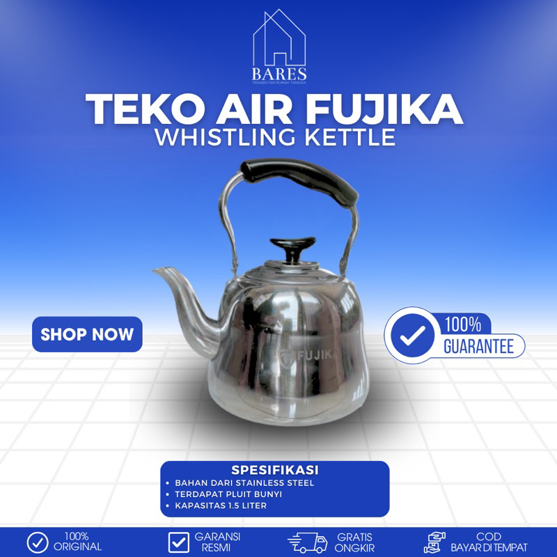 Teko Stainless Steel Fujika Teko Bunyi 1.5 Liter