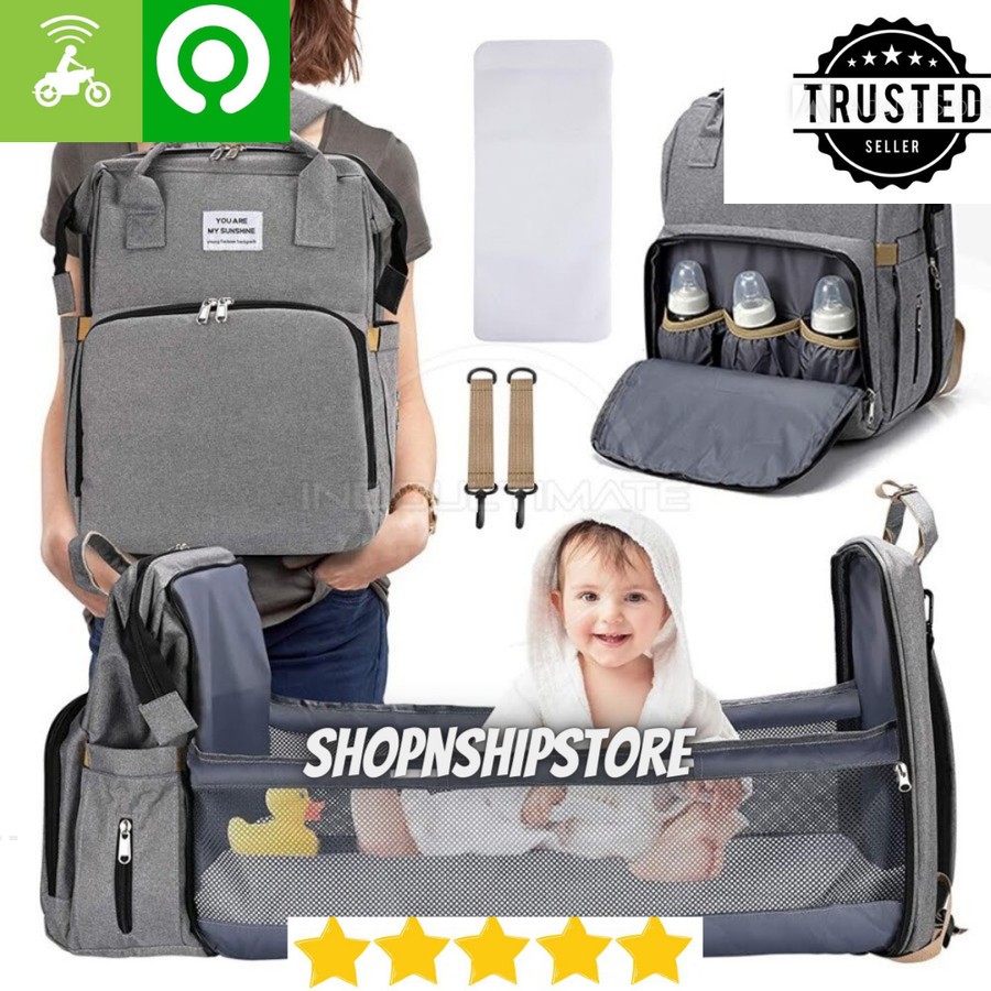 Travel Baby Bed Portable Multifungsi Tas Ransel Bayi ORIGINAL