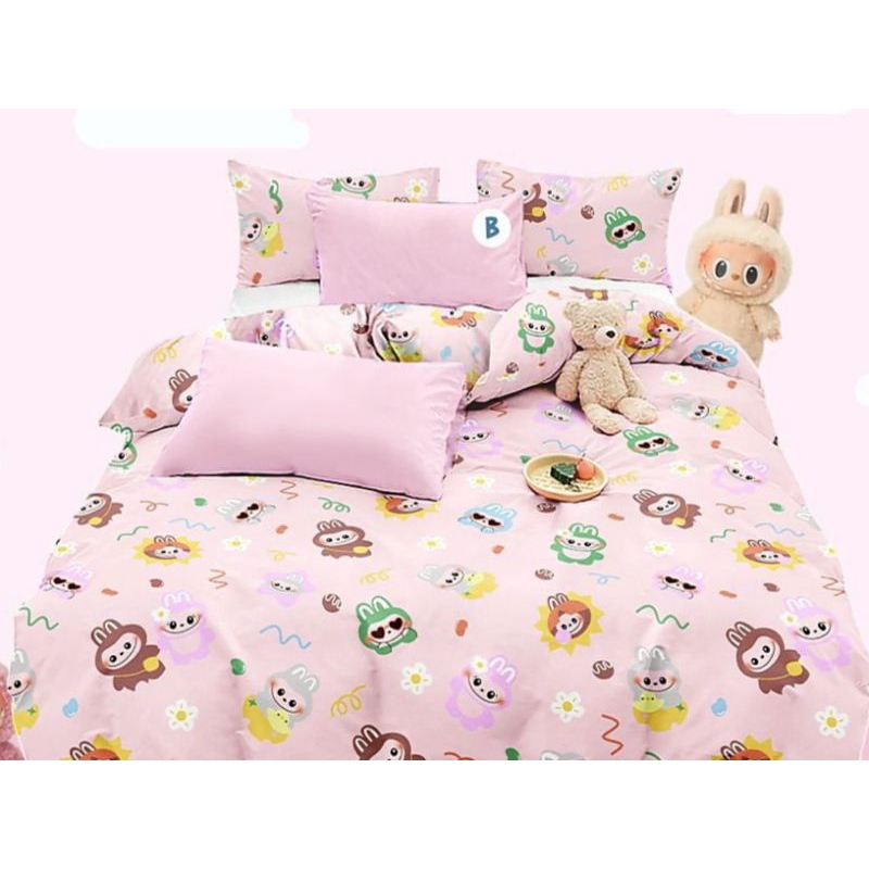 Sprei "LABUBU" Tinggi Sprei 30cm. uk:180x200x30cm