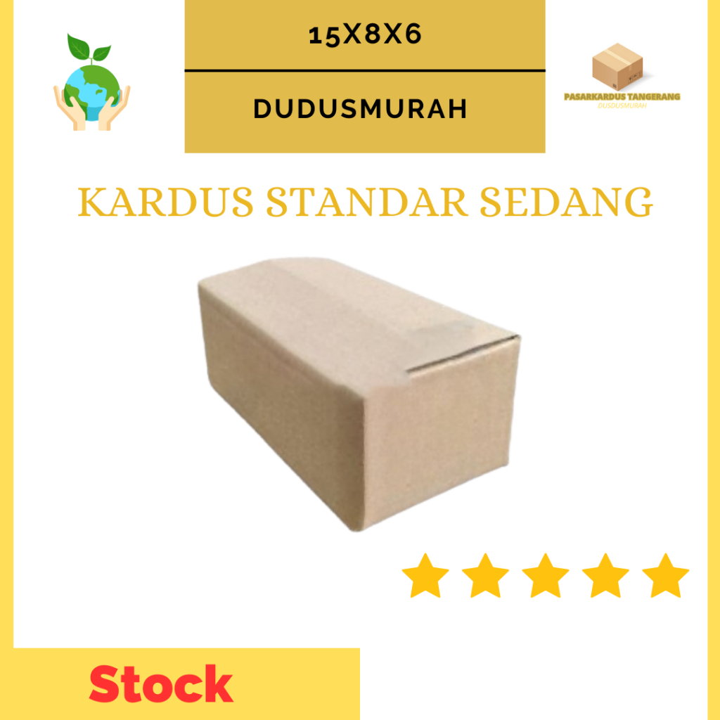 

Kardus Packing Box Polos 15x8x6cm - Karton (10pcs) Box Standar Dus Packaging Polos Murah/Box Sedang/Kardus Murah/Box Barang/Box multifungsi/Box Eceran