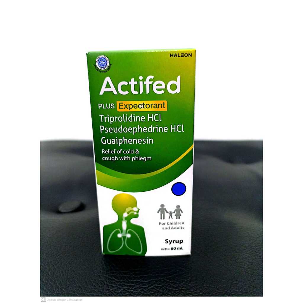 Actifed syrup / obat pilek / obat batuk dahak / obat batuk kering / actifed merah / actifed hijau / 