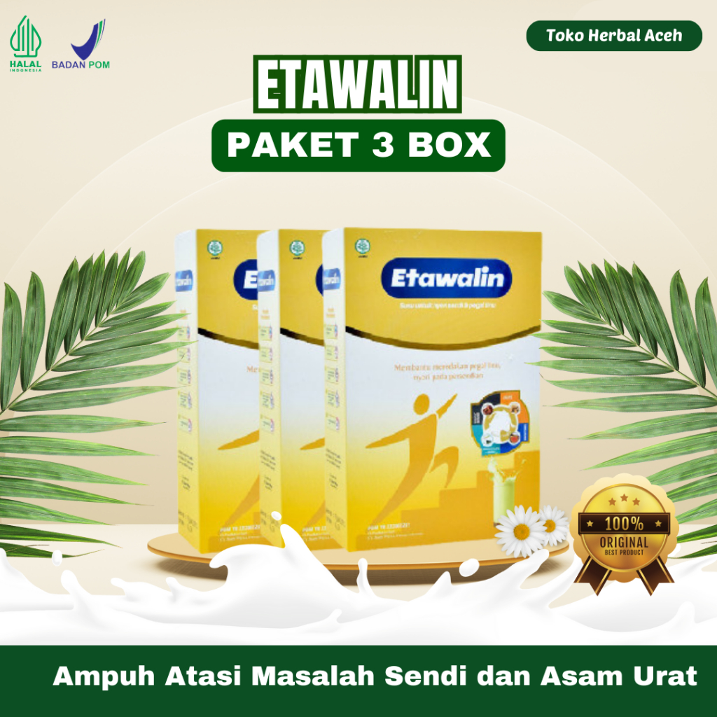 

Paket 3 Box (Lebih Murah) Etawalin - Susu Kambing Etawa Premium Membantu Mengatasi Asam Urat, Tingkatkan Kesehatan Tulang Sendi, Nyeri Sendi, Osteoporosis Rematik Cocok Untuk Lansia 100% Original Alami Tanpa Efek Samping