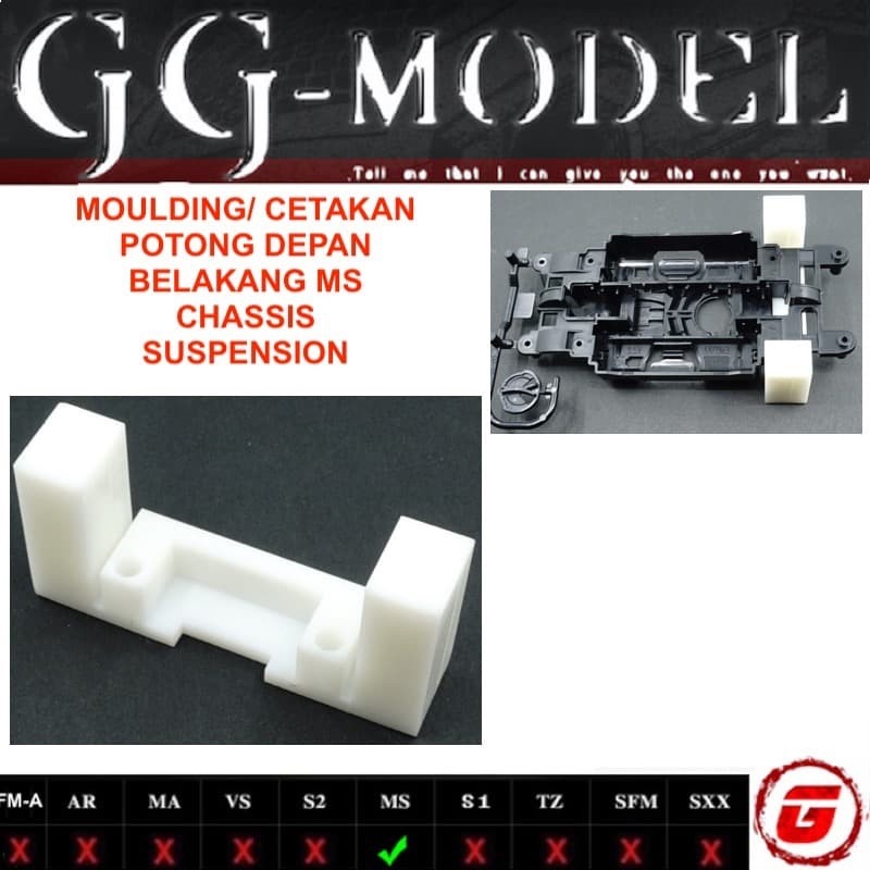 REP TAMIYA CETAKAN CUTTER MS CHASSIS DEPAN & BELAKANG (MS SUSPENSION)
