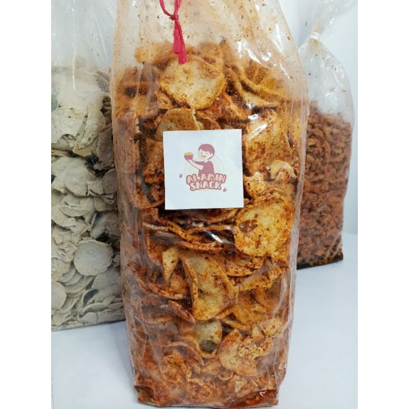 

SNACK BASRENG ORI / PEDAS CIKRUH 1/2Kg 500gram cemilan murah renyah gurih viral