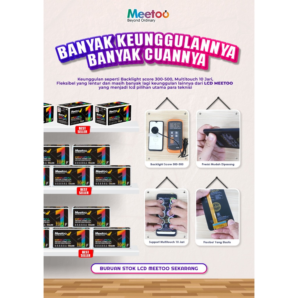 LCD MOSHI MEETOO Realme C53 C51 Original Touchscreen hp Fullset Asli Ori