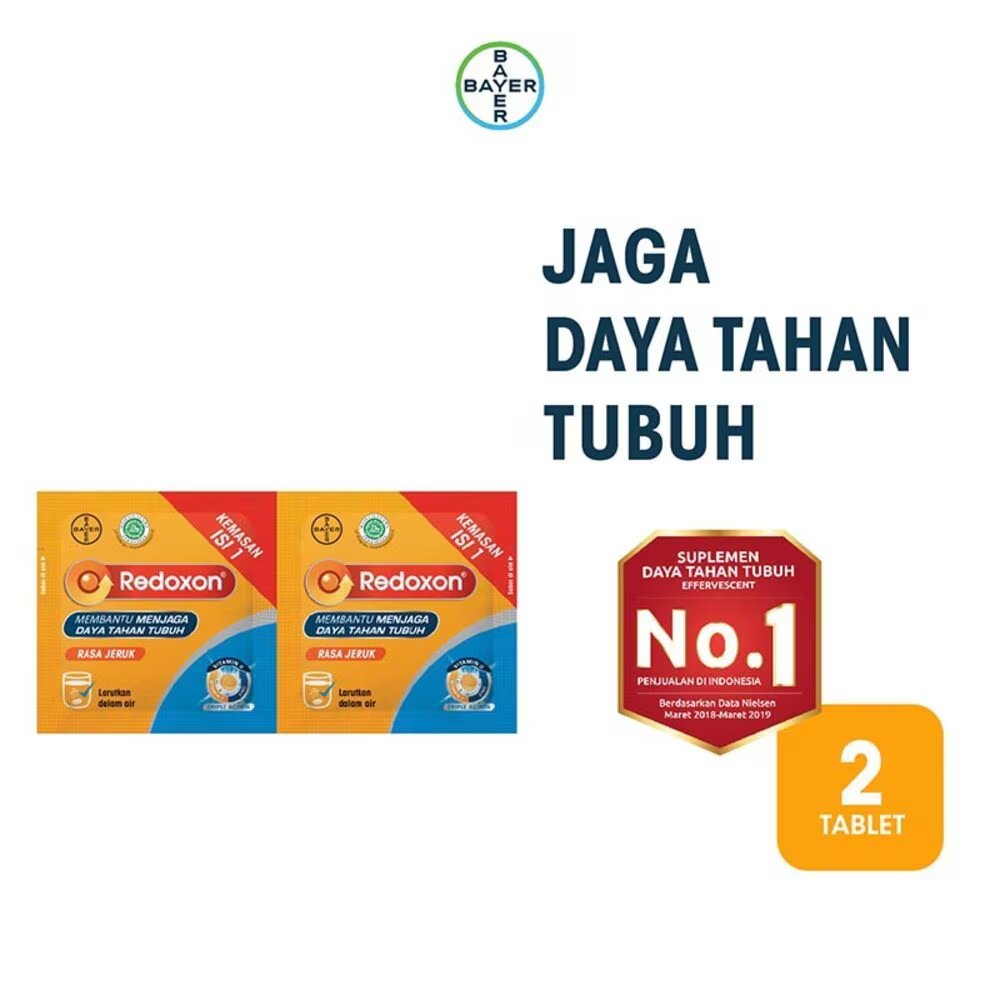 

REDOXON Vitamin C, D & Zinc Rasa Jeruk @4500mg Isi 2 Sachet