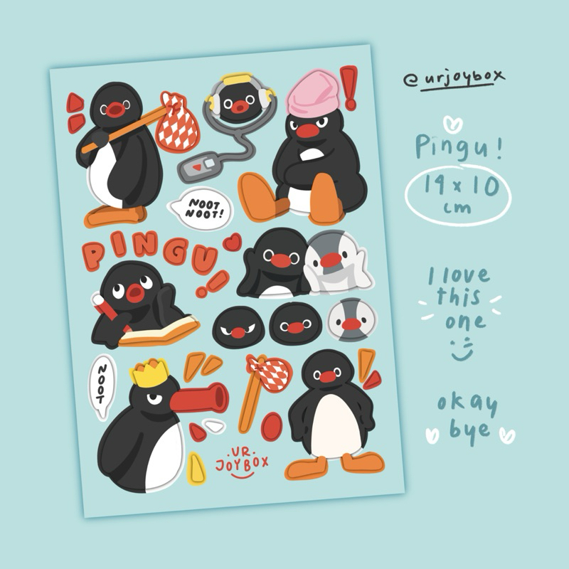 

Pingu Sticker Sheet | diary & journal | urjoybox