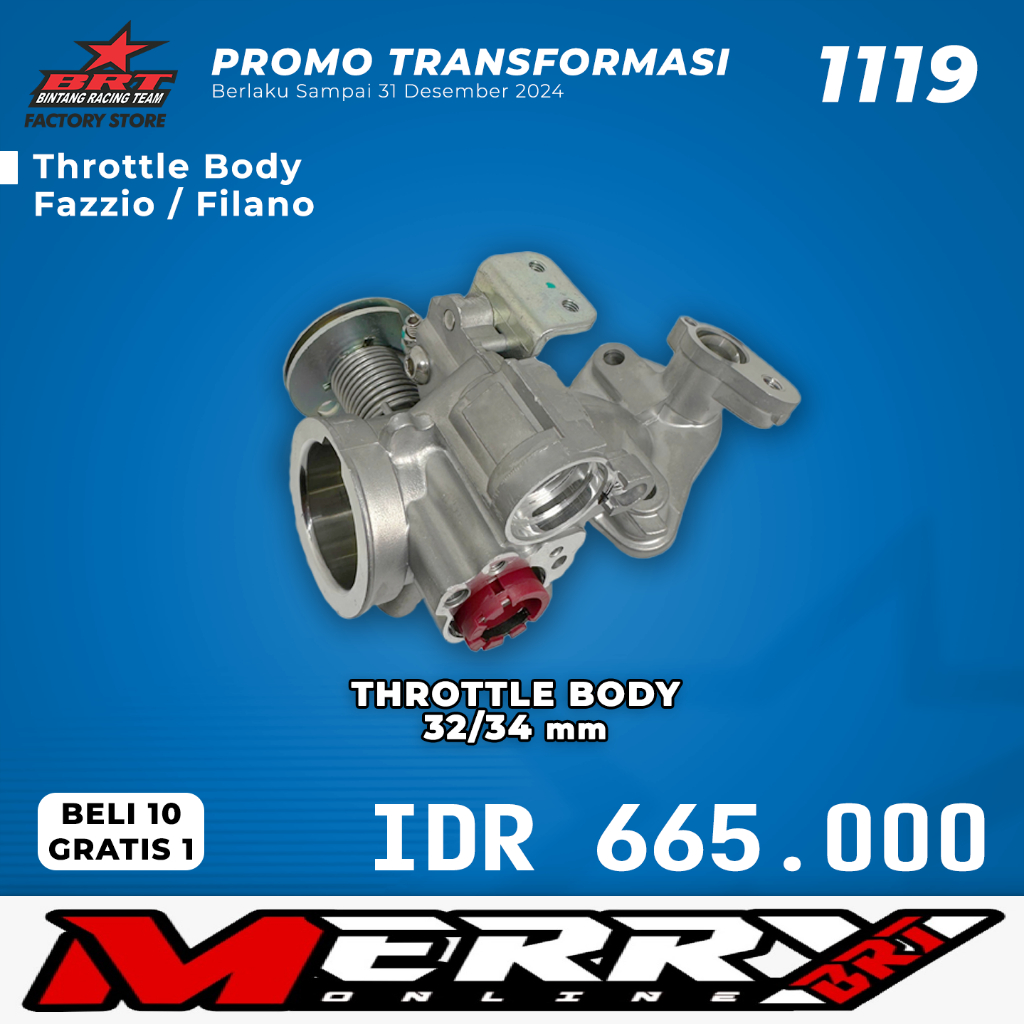 Throttle Body & Velocity BRT TB Velo Fazzio Filano 32 32mm 34 34mm