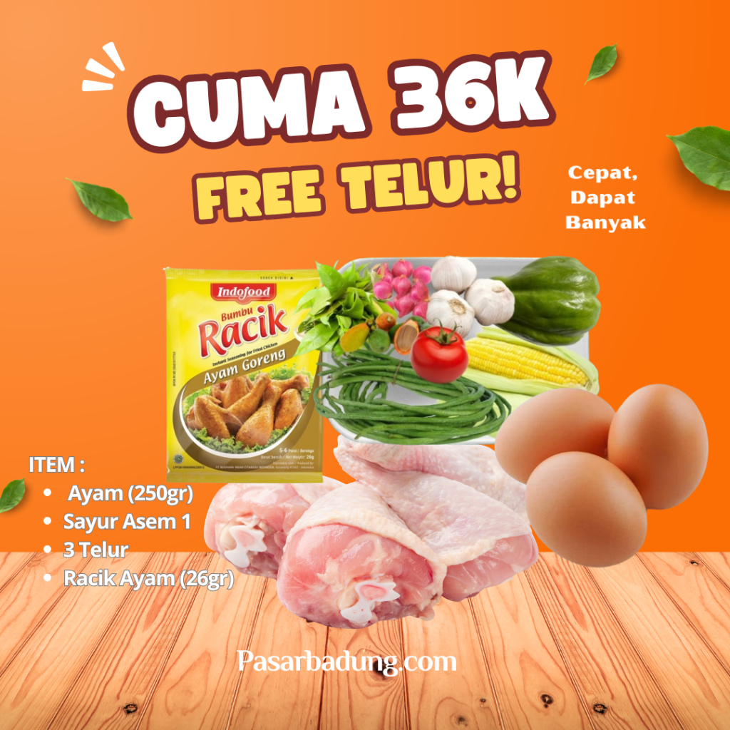 

PAKET KOMPLIT FREE TELUR!!