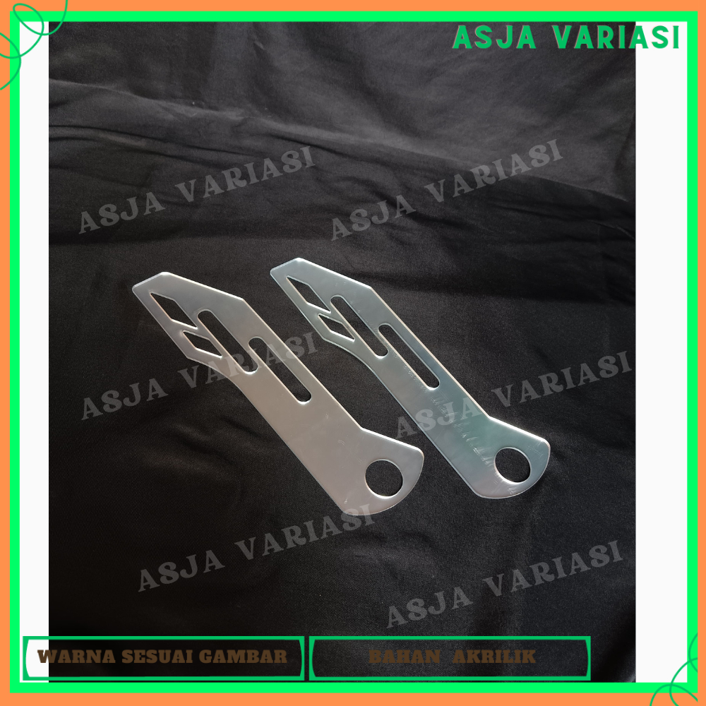 GARNISH COVER KNALPOT FAZZIO 125 GARNIS AKSESORIS MOTOR YAMAHA FAZZIO AKRILIK MIRROR