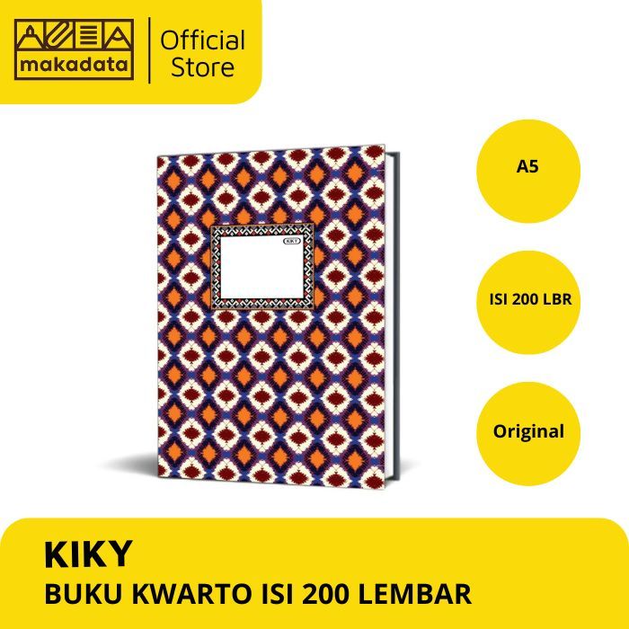 

BUKU TULIS KWARTO KUARTO QUARTO HARDCOVER ISI 200 LEMBAR KIKY