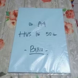 

Kertas HVS A4 Warna Biru Eceran Isi 50 Lembar / Paper Fotocopy