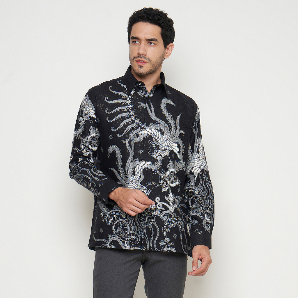 [Krisna Wahyu] Batik Pria Katun Prada Lengan Panjang