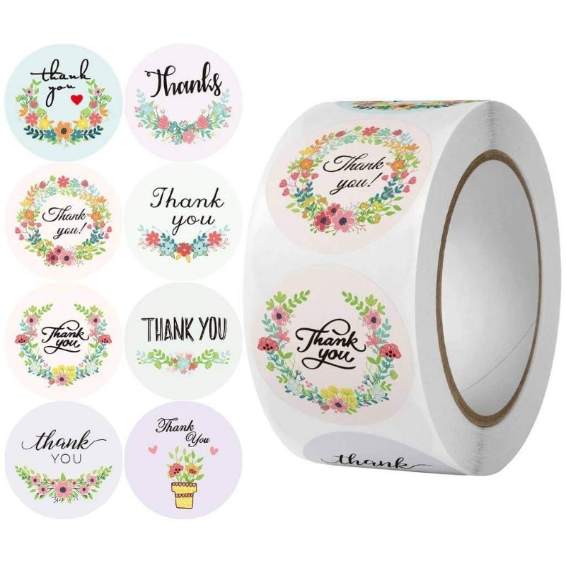 

stiker warna / stiker label terimakasih / stiker thanks