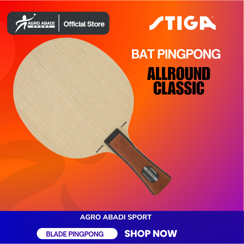 STIGA Allround Classic - Kayu Blade /Bet Pingpong Standar ITTF JTTAA