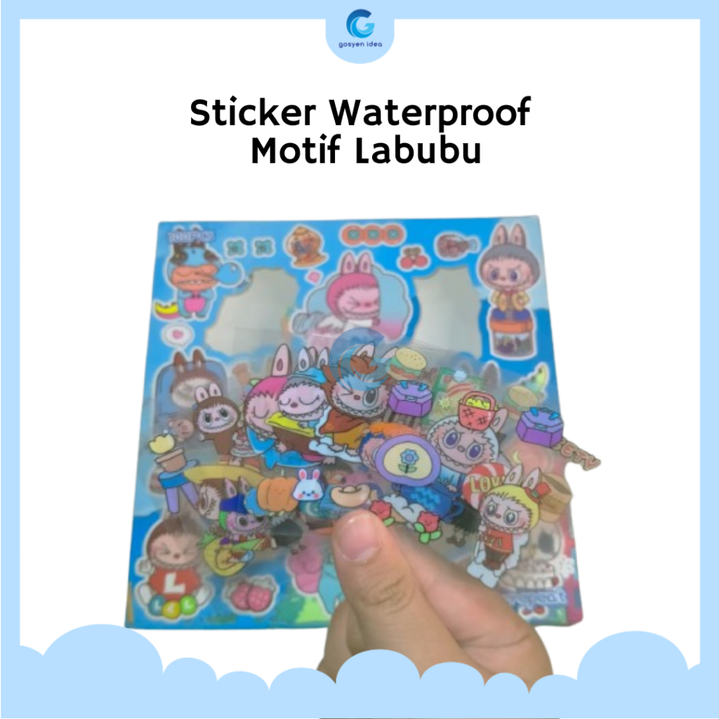 

STICKER NONO LABUBU [ECER] WATERPROOF / 1 LEMBAR STIKER