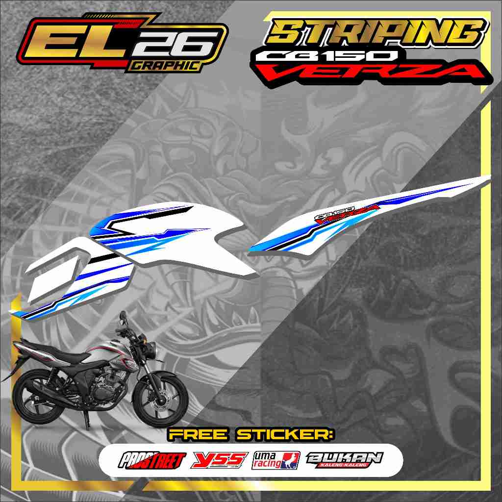 636 STRIPING STICKER CB150 VERZA  - STICKER  CB 150 VERZA MOTIF STAR