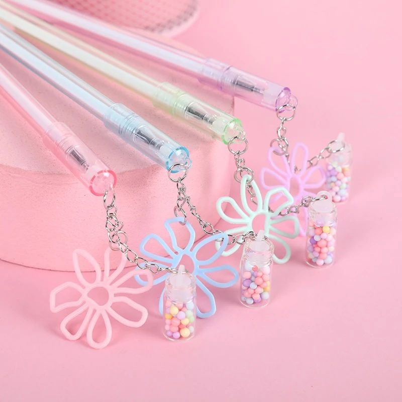 

Pulpen Lucu Aesthetic Pena Gel Bolpen Gantungan Botol Bunga Fancy Unik Lucu Pena Gantungan