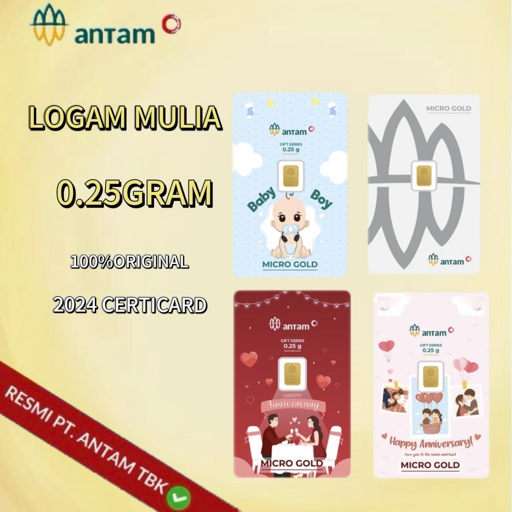 LM EMAS ANTAM 0.25 Gram, LOGAM MULIA TERBARU