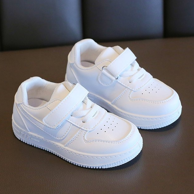 Newbstore SIZE 21-38 Sepatu Sekolah Anak Sneakers Laki Laki Dan Perempuan Import Full Black -  NB022