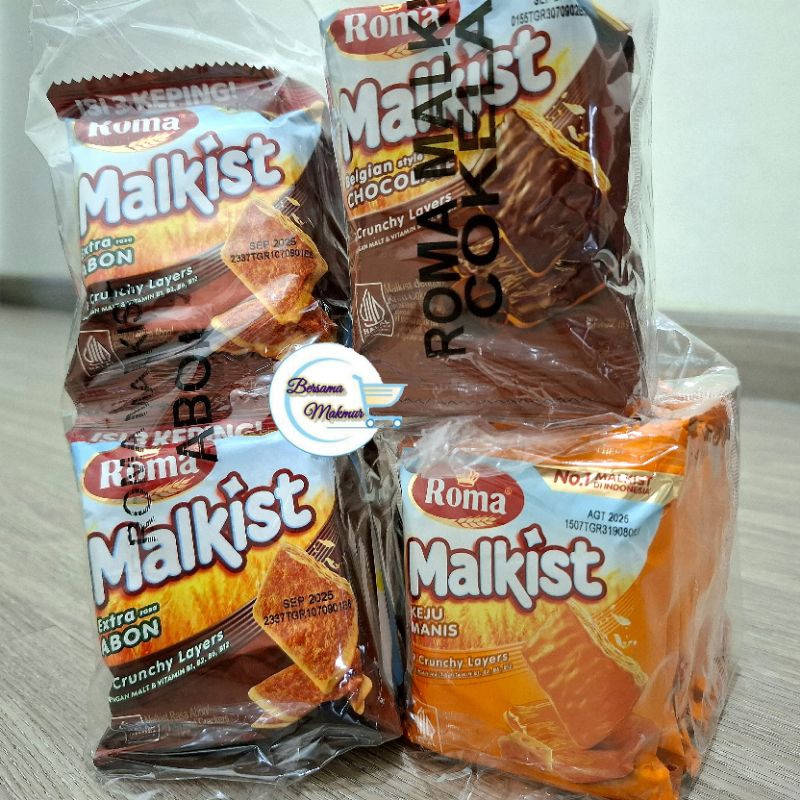 

ROMA MALKIST cokelat / keju manis / abon / kopyor @ 10 bungkus