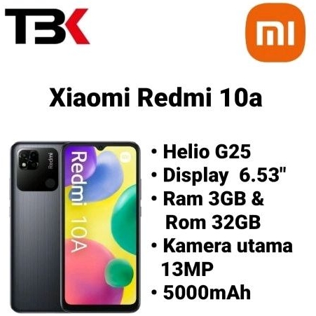 Xiaomi Redmi 10a Ram 3/32GB - 4/64GB Second Ori
