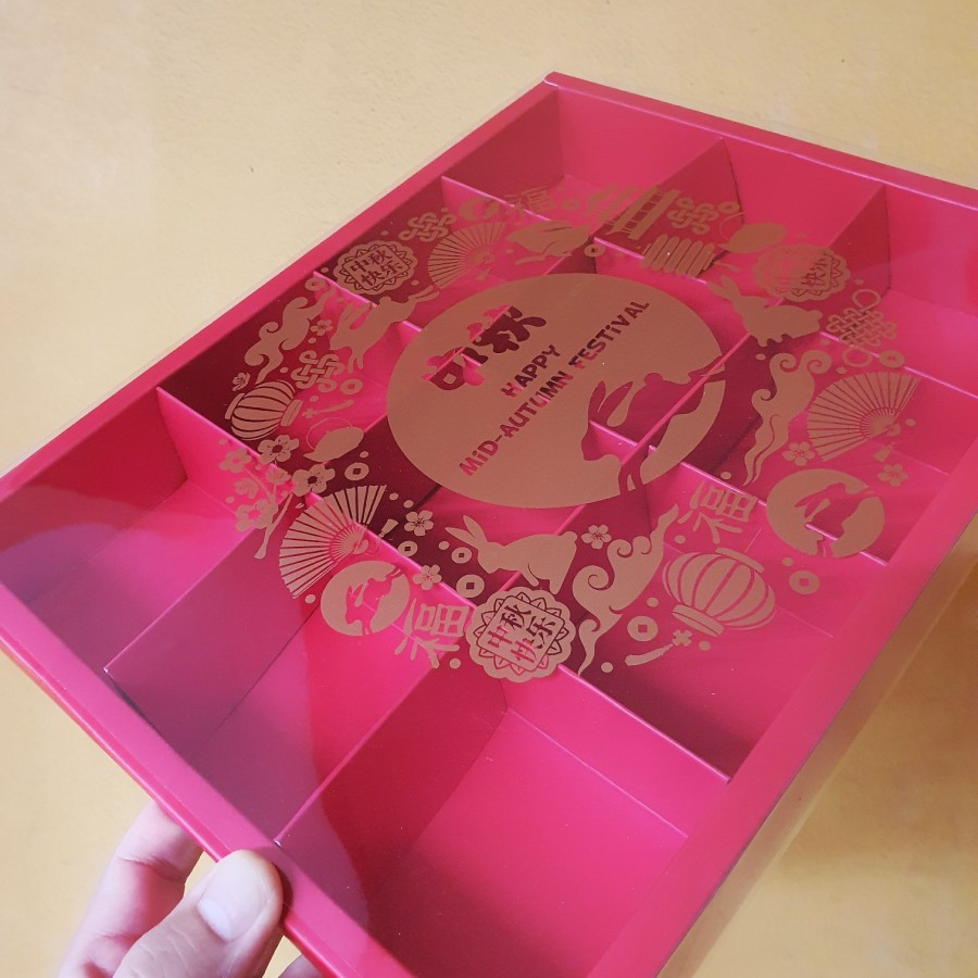 

( 5 pcs ) Kotak Dus Mooncake 50gr 75gr Box Sekat 12 Packaging Kue Bulan Festival Mid Autumn