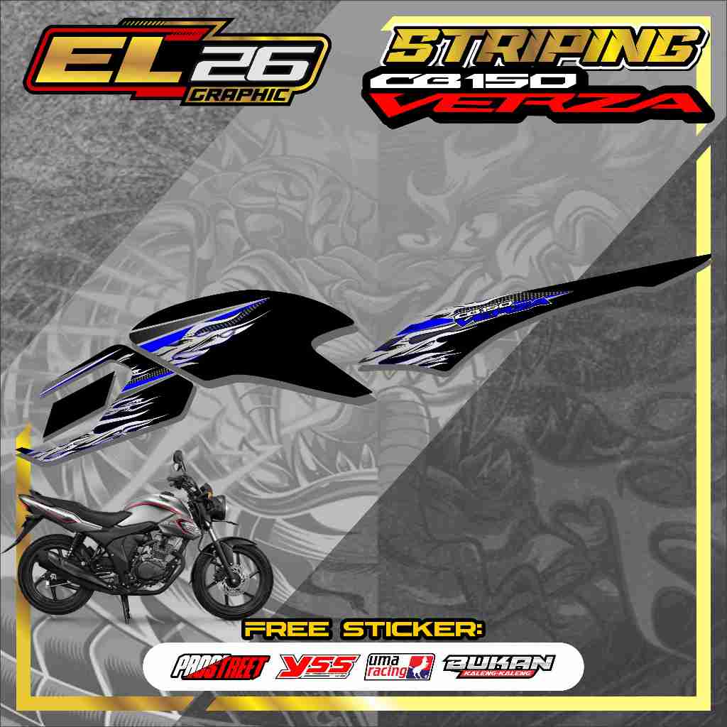 640 STRIPING STICKER CB150 VERZA  - STICKER  CB 150 VERZA MOTIF STAR