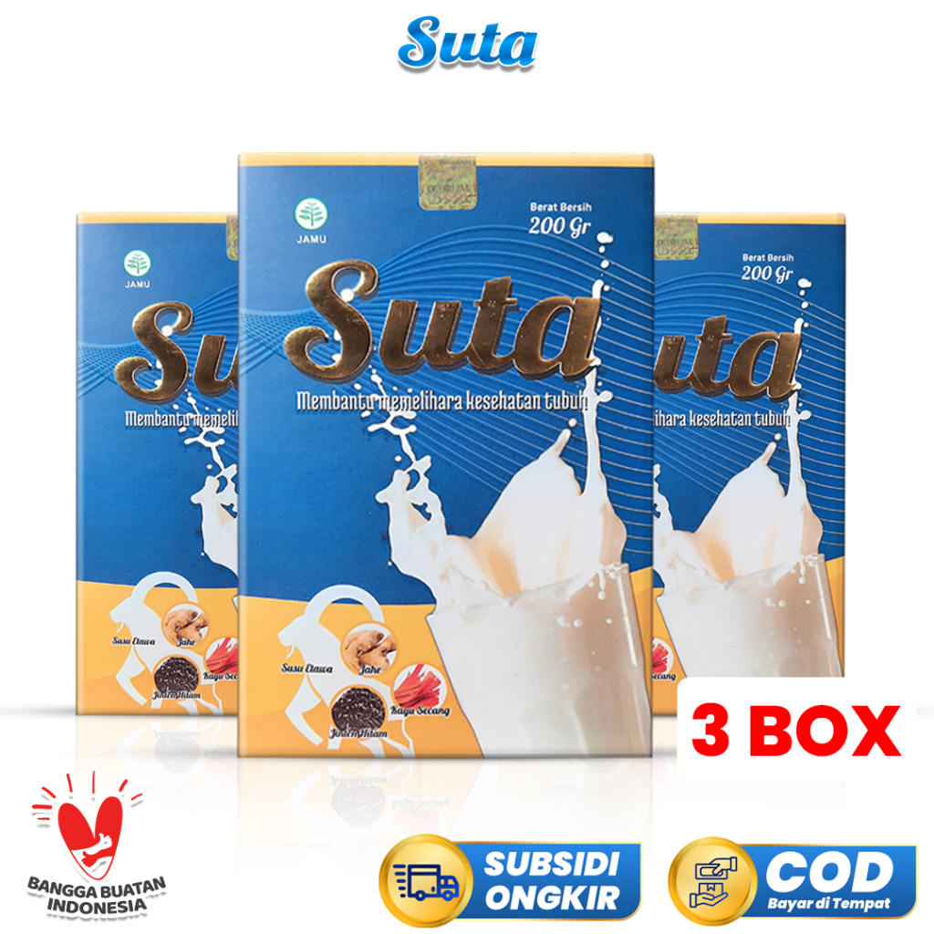 

Suta 3 Box - Susu Kambing Etawa dengan Jahe Merah, Kayu Secang, dan Habbatussauda