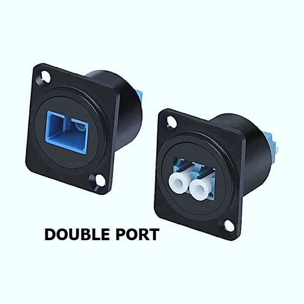 LC Connector / Konektor Fiber Optic (FO) Panel Mount / Chasis / Casis Fiber Optik Double Port