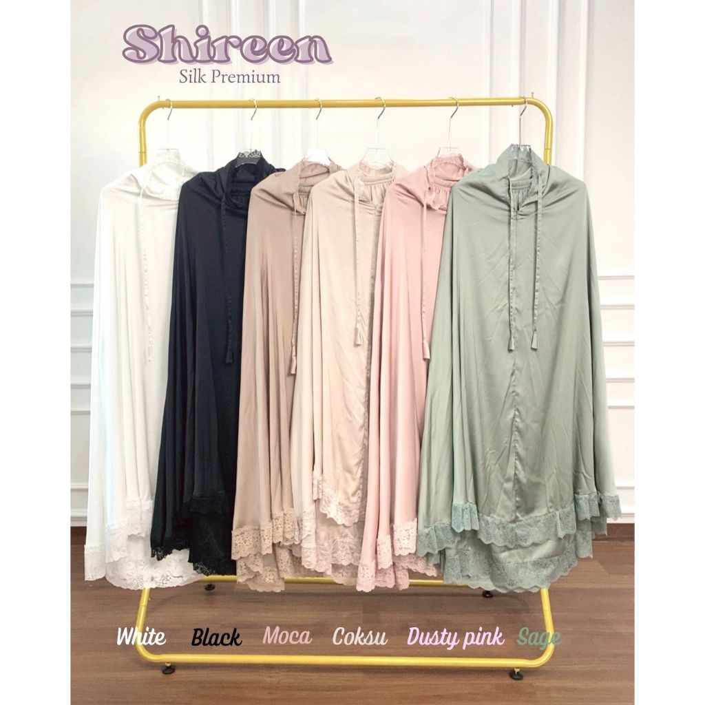 BAHAN PREMIUM / Mukena Shiren Silky Premium Mukena Silky Renda Kecil Mukena Silky Premium Jumbo