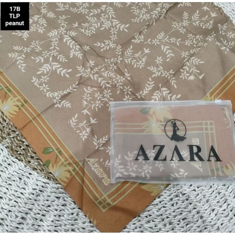 HIJAB SEGIEMPAT VOAL MOTIF OSKARA AZAHRA KEMASAN POUCH