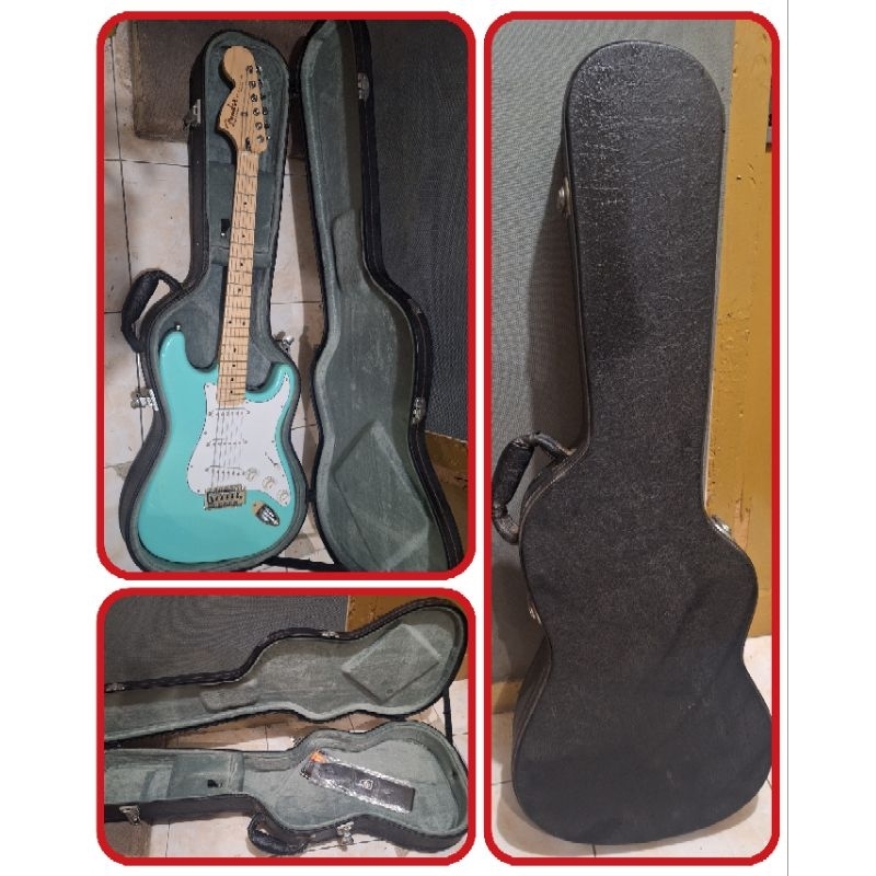 Hard Case electric guitar stratocaster model (second)# Gitar hanya variasi utk size H/C.