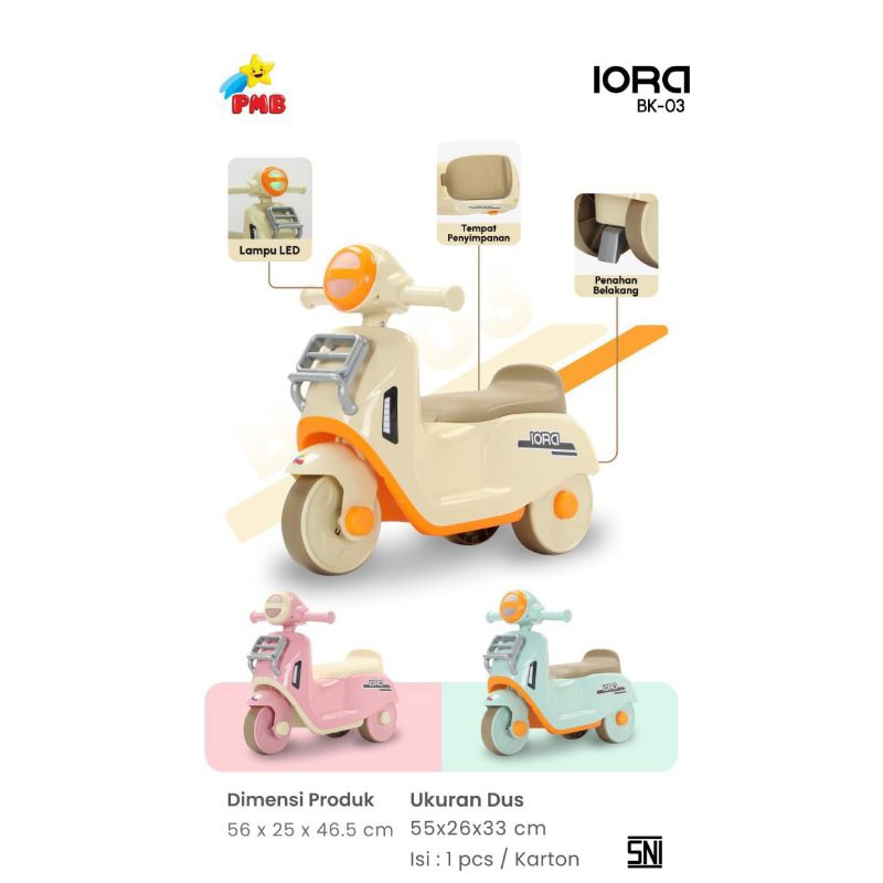 mainan anak motor dorong mainan anak motor BK03 MAINAN ANAK MOTOR PMB TOYS