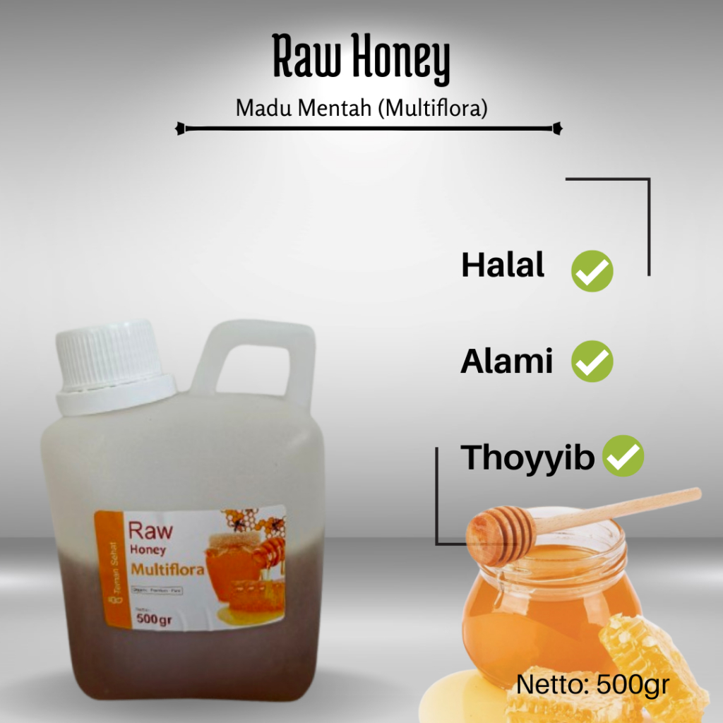 

Raw Honey | Madu Mentah Organik | Multiflora | 500gr