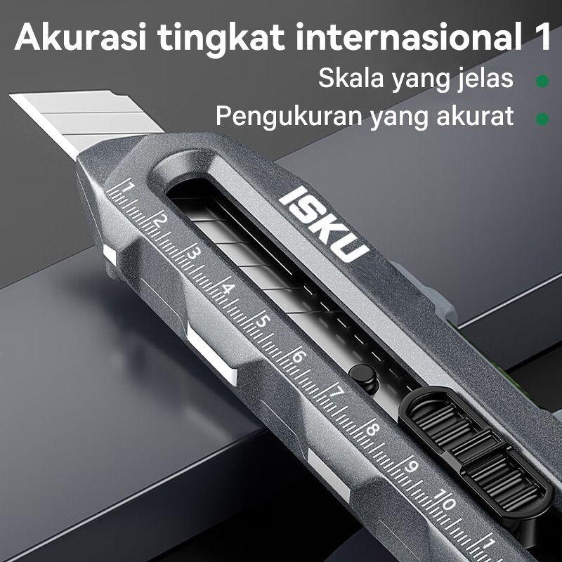 

ISKU Pisau Cutter multifungsi paduan aluminium/Knife Cutter Knife Auto Lock Cutter SK5 SF6