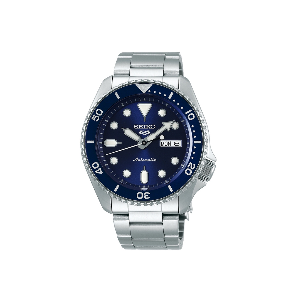 Jam Tangan Seiko 5 Sport Automatic Men Blue Dial Silver Stainless steel 42.5mm - SRPD51K1