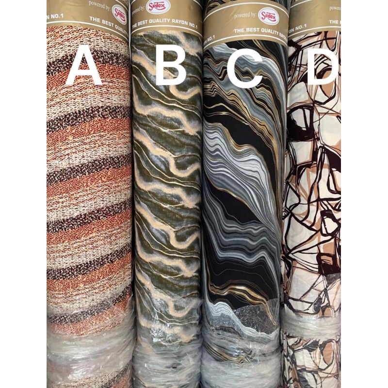 Kain Katun Rayon Viscose Premium | Katun Rayon Motif Meteran