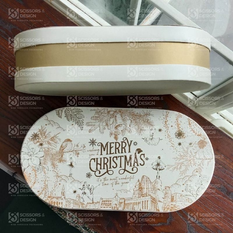 

Scissors & design Hard box Natal Hampers Oval 42 x 22 x 10cm CUSTOM PRE ORDER