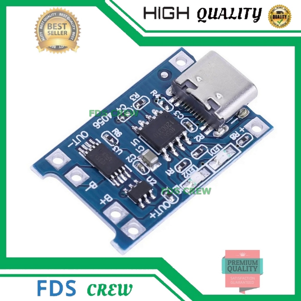 Modul Charger Baterai Batre 18650 Powerbaank 5V Lion  TP4056 5V 1A