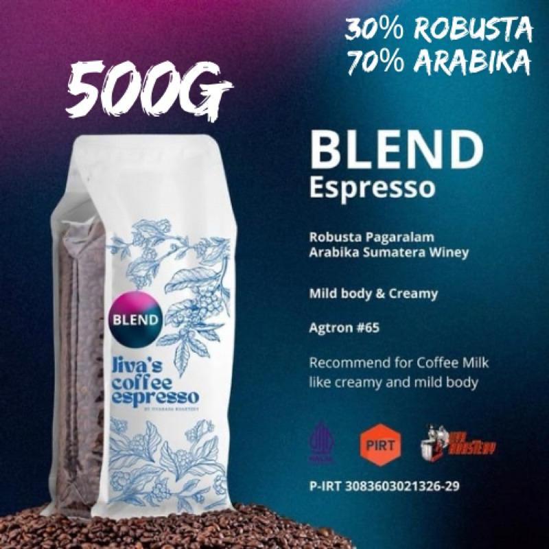 

Biji Kopi Espresso Blend 30% Robusa 70% Arabika 500g