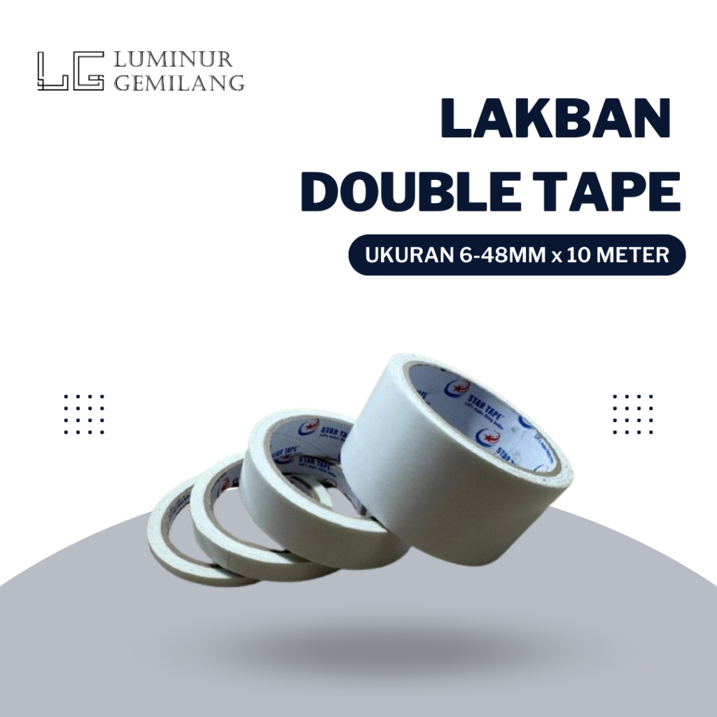 

Lakban OPP Tape Isolasi Double Tape Isolasi Double Tape 6mm 12mm 24mm 48mm x 10 meter