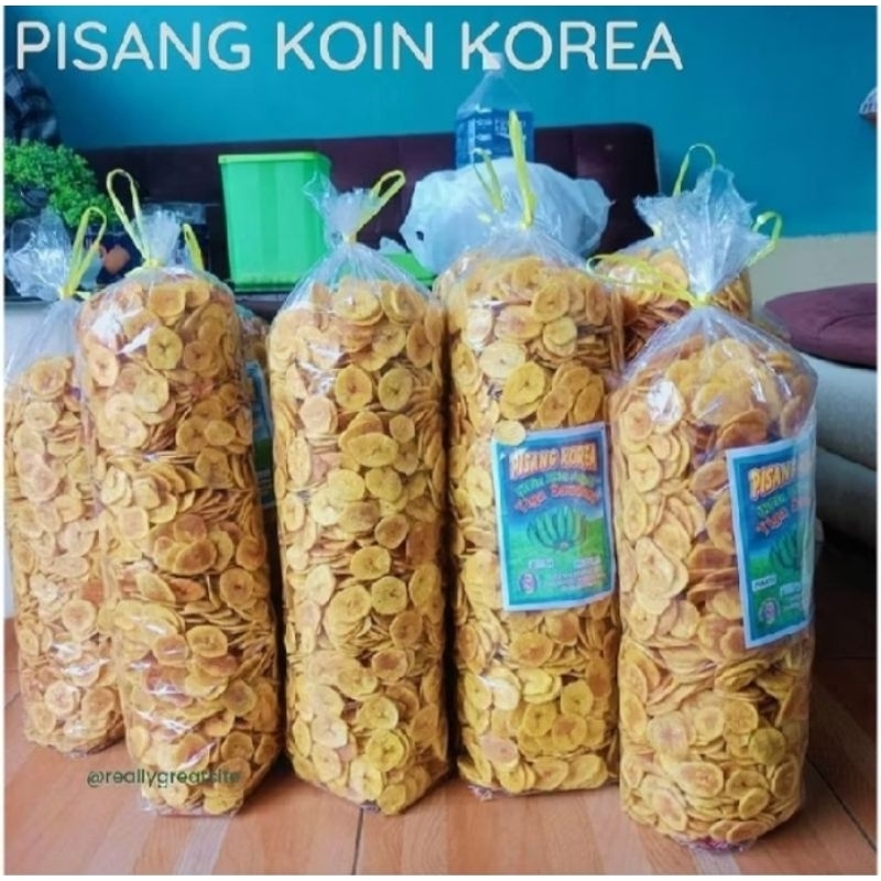 

1KG Keripik Pisang Koin Tanpa Rasa / Keripik Korea Termurah 1KG