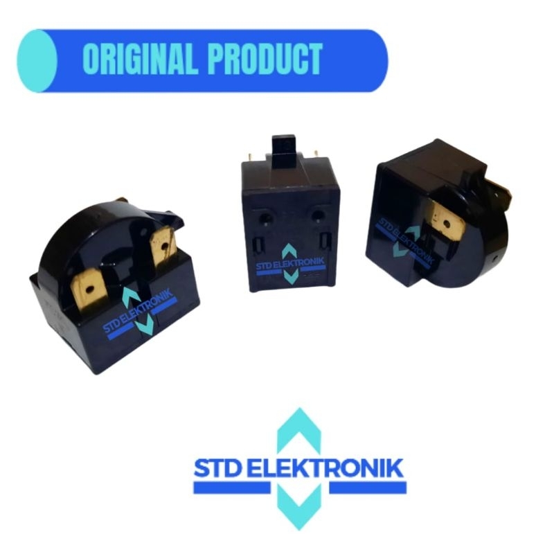 PTC Relay 3 pin 1 pin kiri - Riley 3 kaki dengan 1 kaki di kiri untuk kulkas, showcase, freezer dll